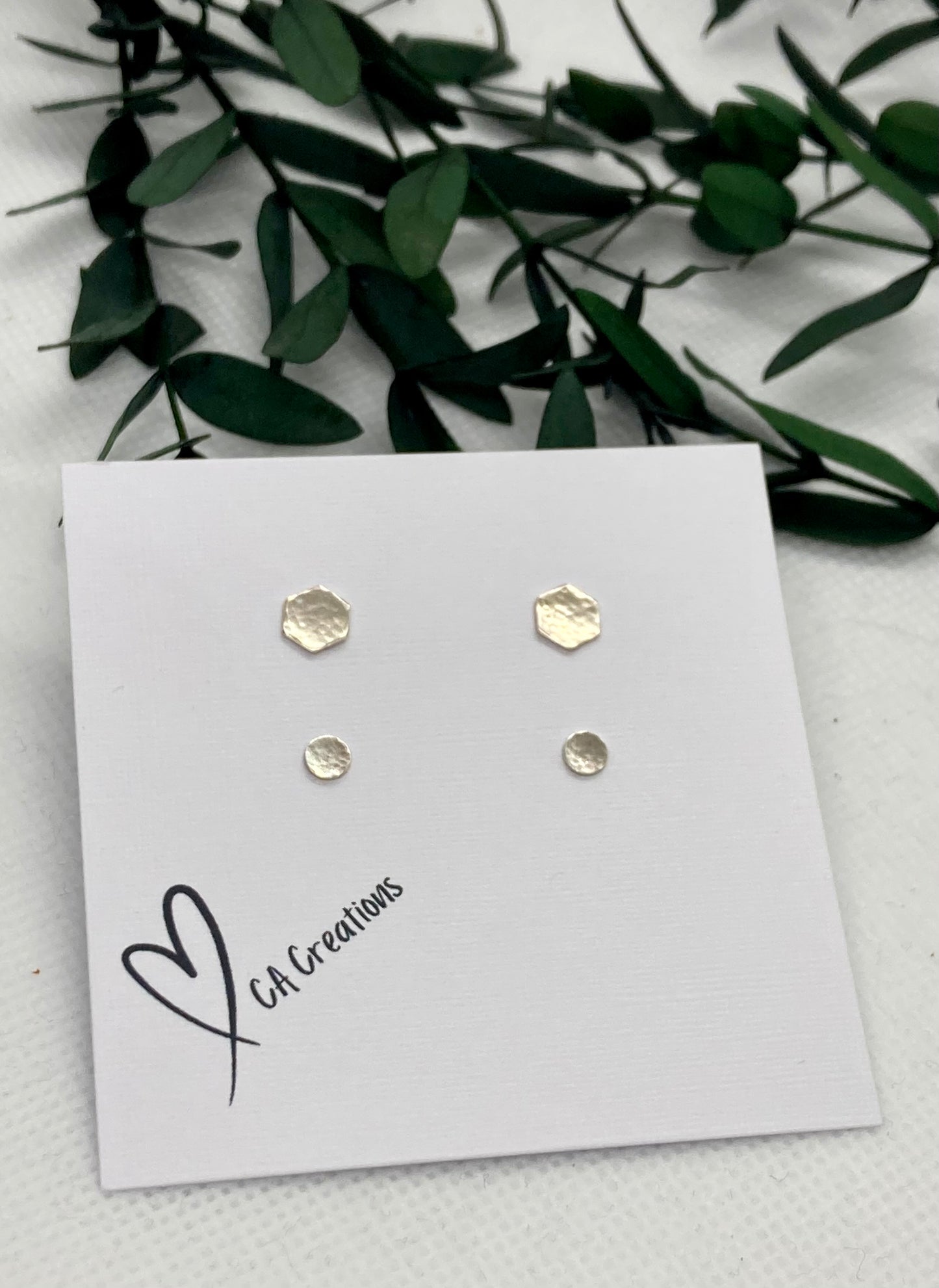 Tiny Silver Studs - 2 pairs