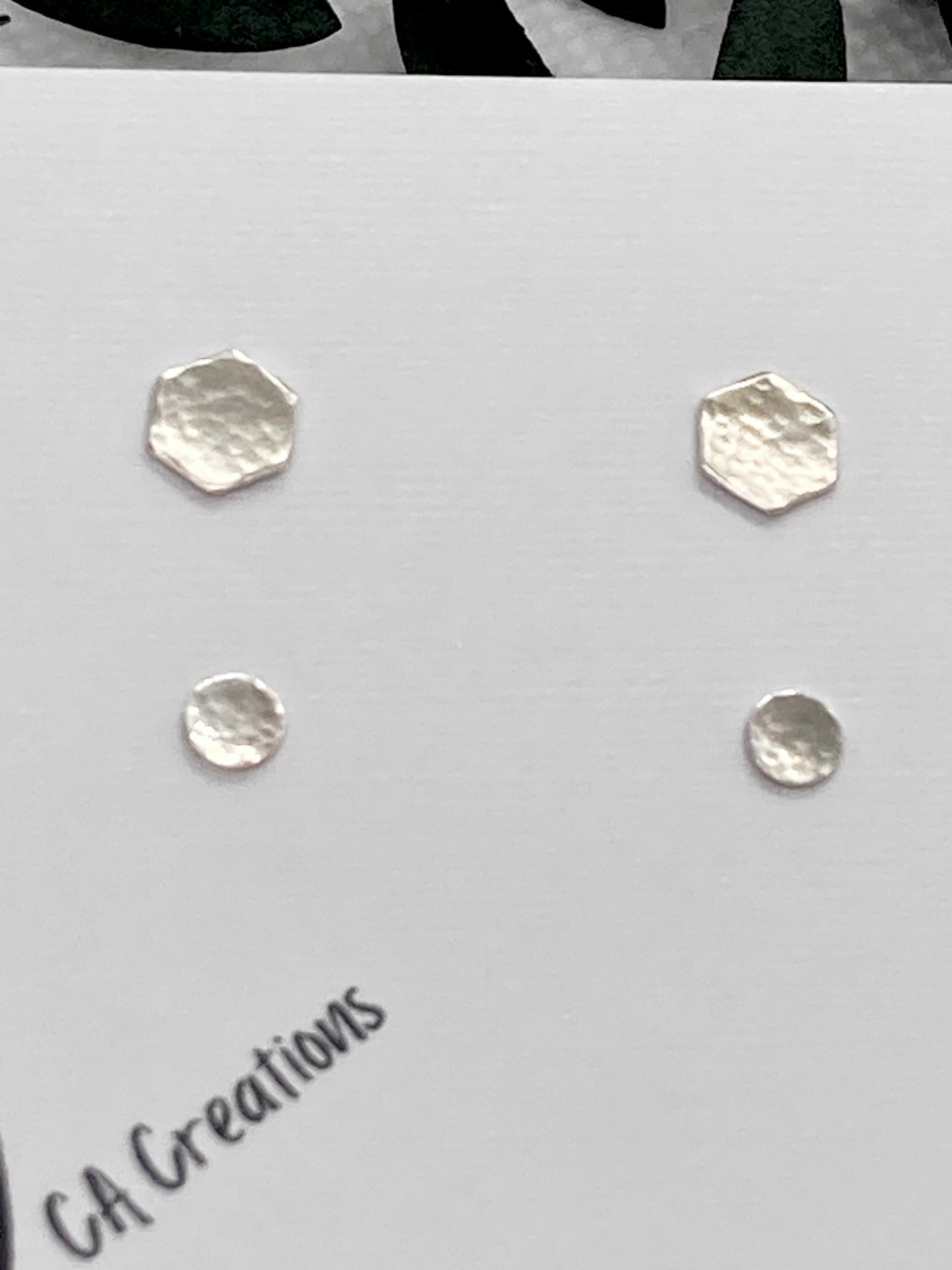 Tiny Silver Studs - 2 pairs