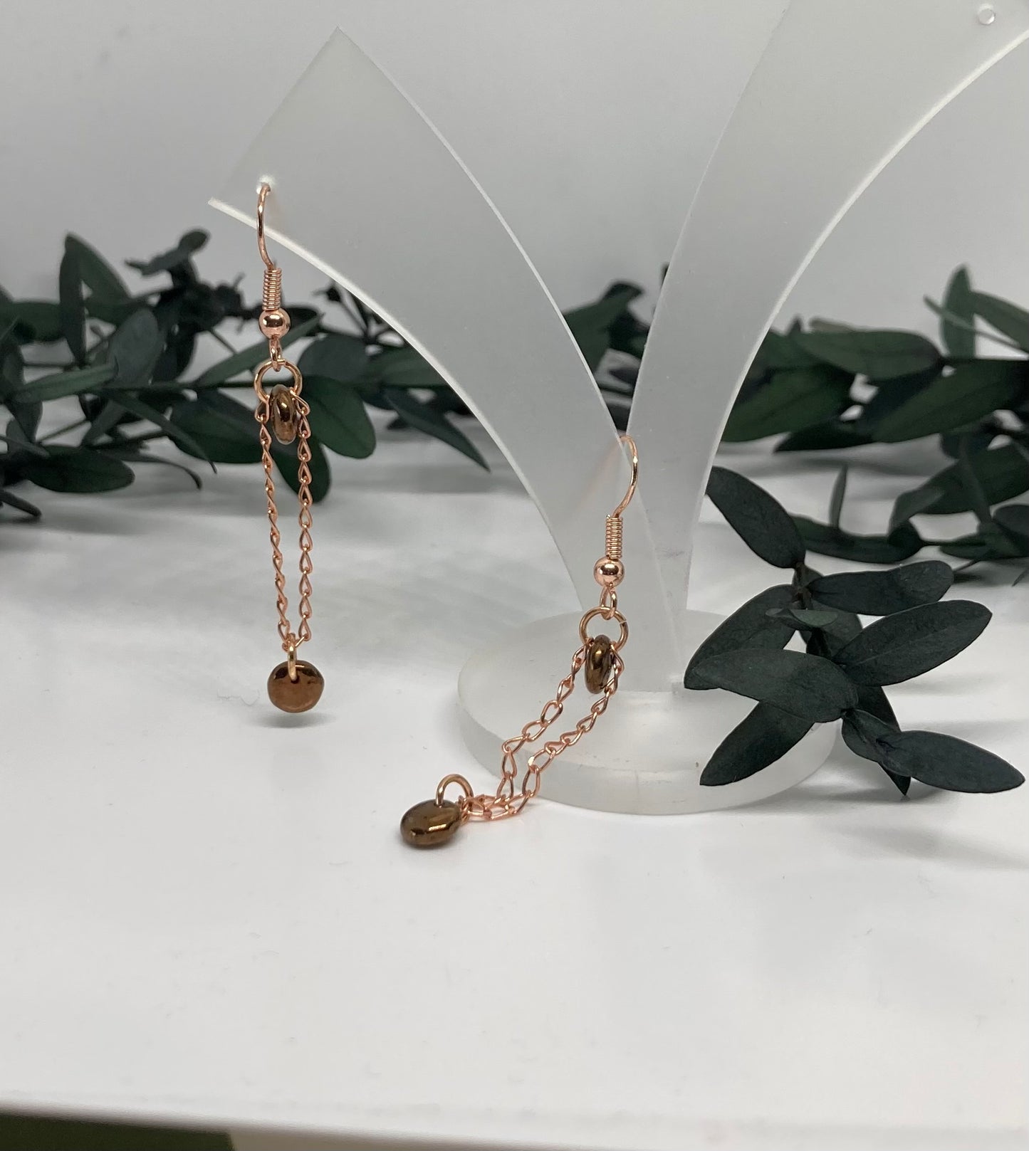 Chain & Bead Earrings