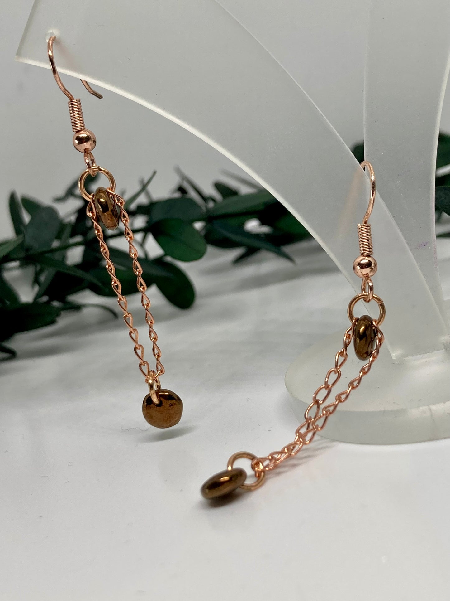 Chain & Bead Earrings