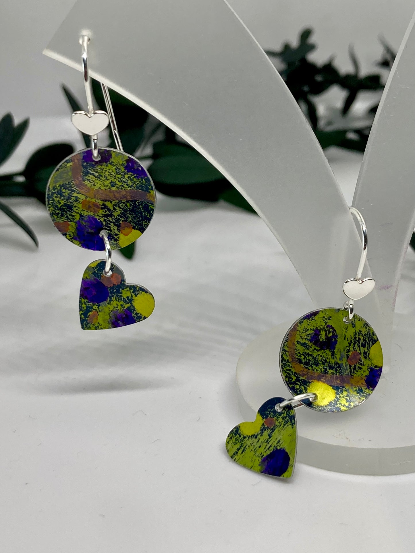 Aluminium Heart Earrings
