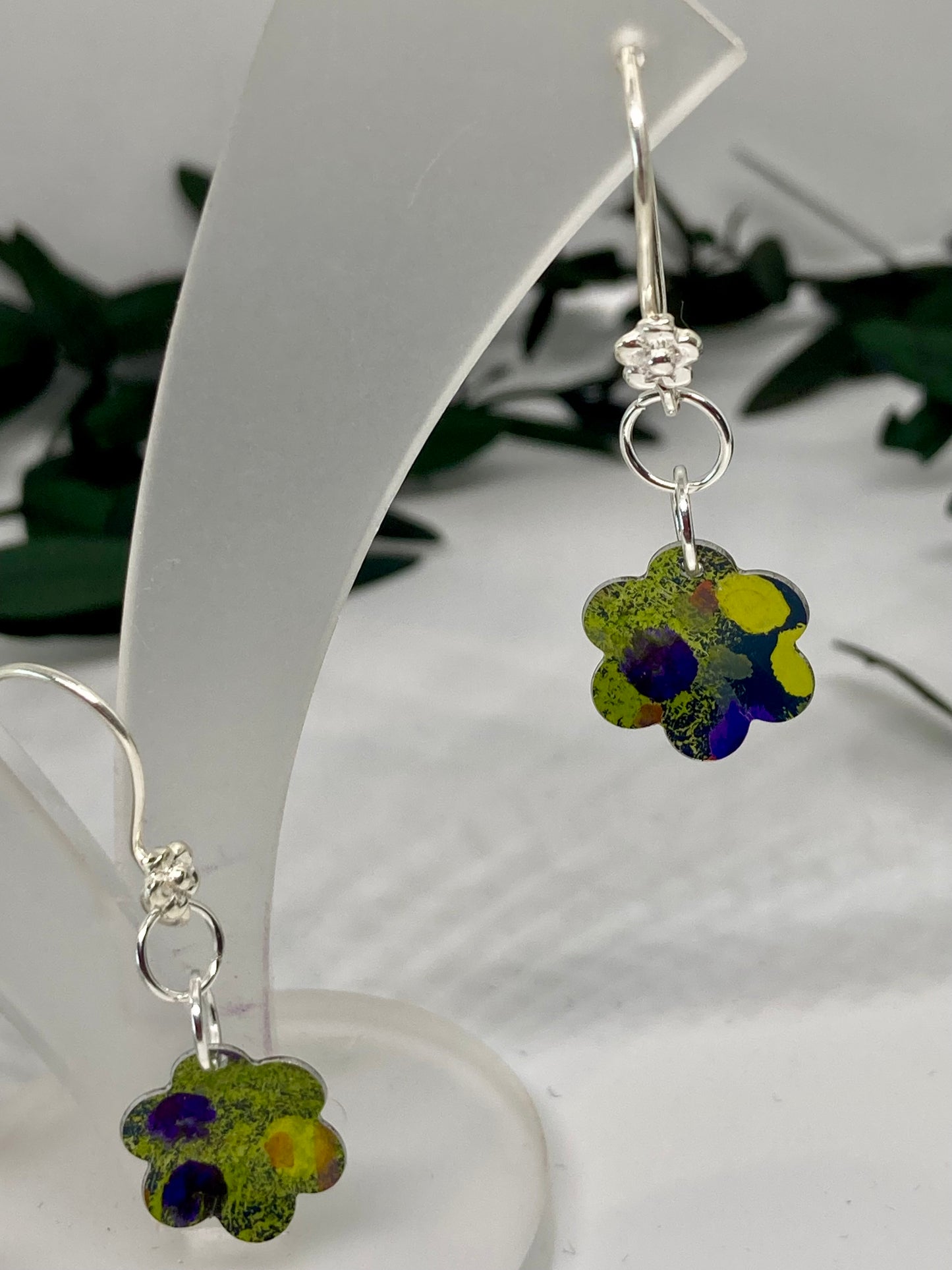 Aluminium Flower Earrings