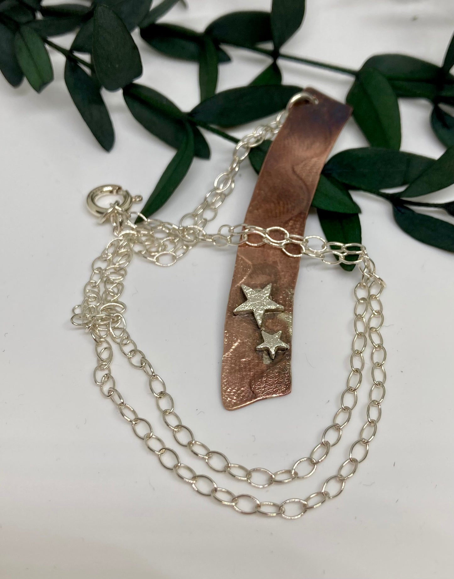 Copper & Silver Star Pendant