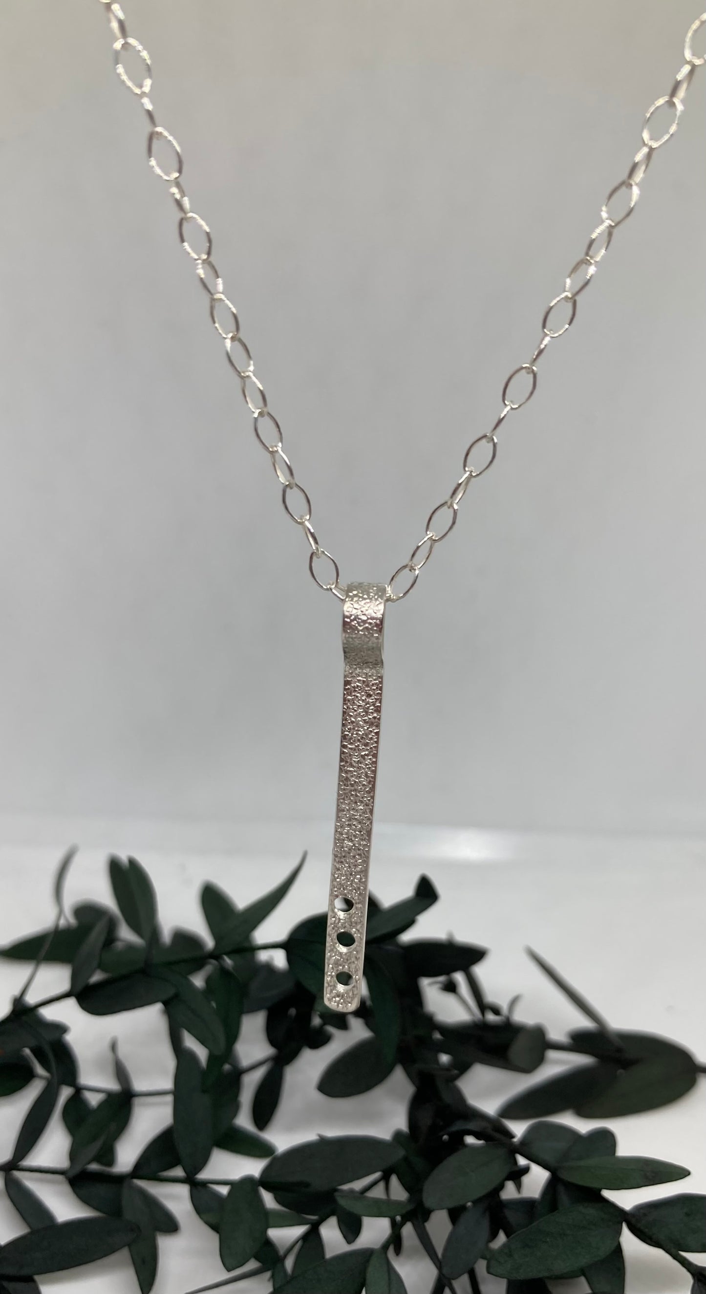 Textured Silver Pendant