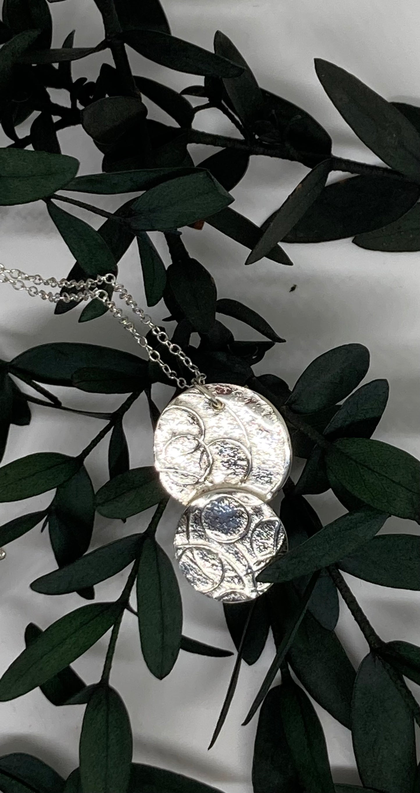 Fine Silver Circle Pendant