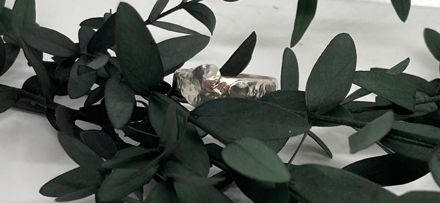 Silver Hammered Ring