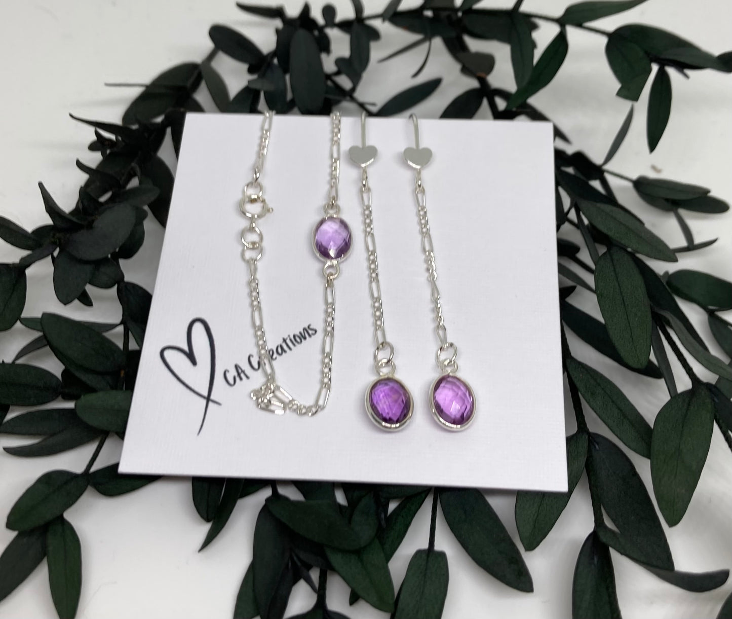 Classics - Amethyst Oval Charm Bracelet