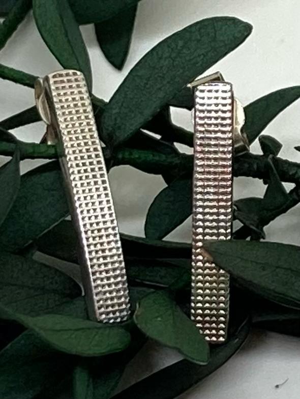 Sterling Silver Contemporary Stud Earring