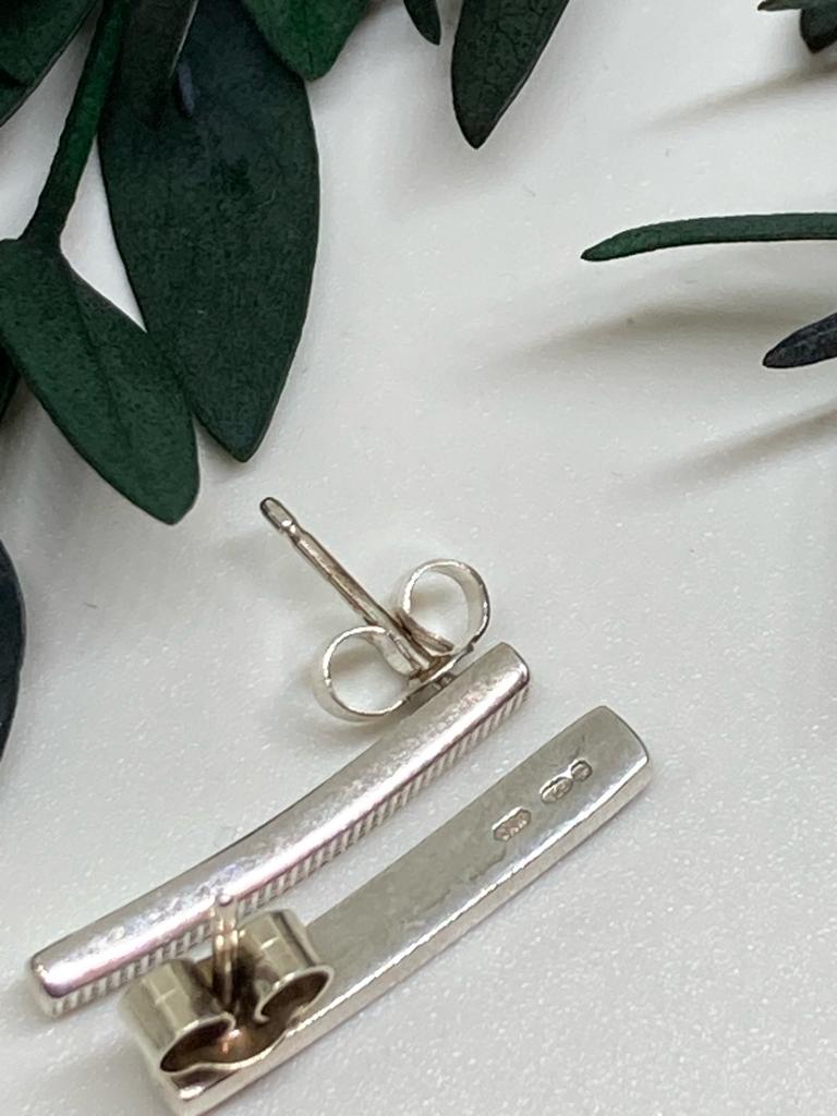 Sterling Silver Contemporary Stud Earring