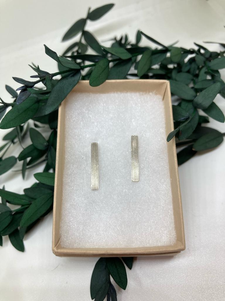 Sterling Silver Contemporary Stud Earring