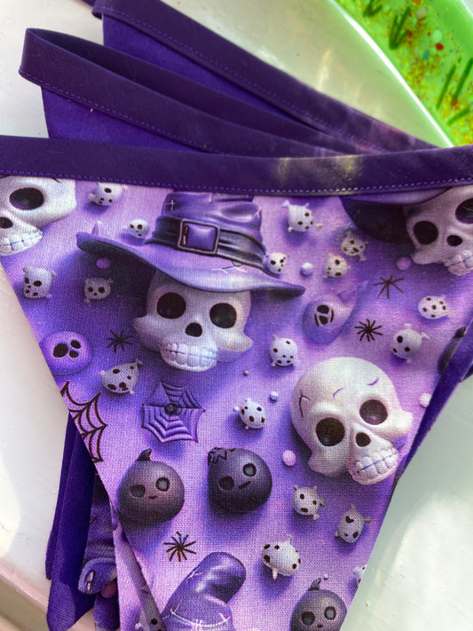 RAGZ N Tatters - Halloween Bunting Purple