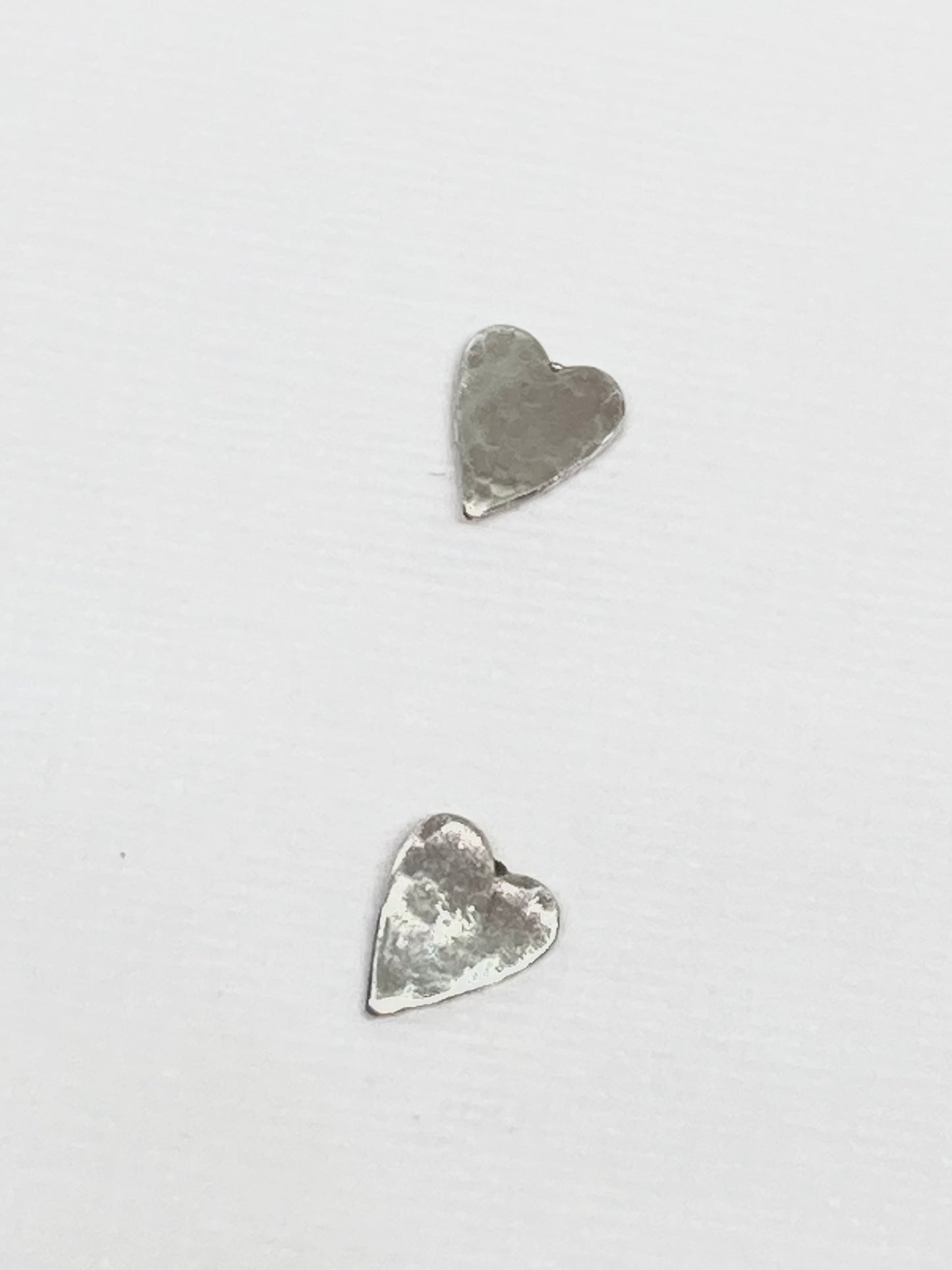 Tiny Silver Studs - Hearts 2