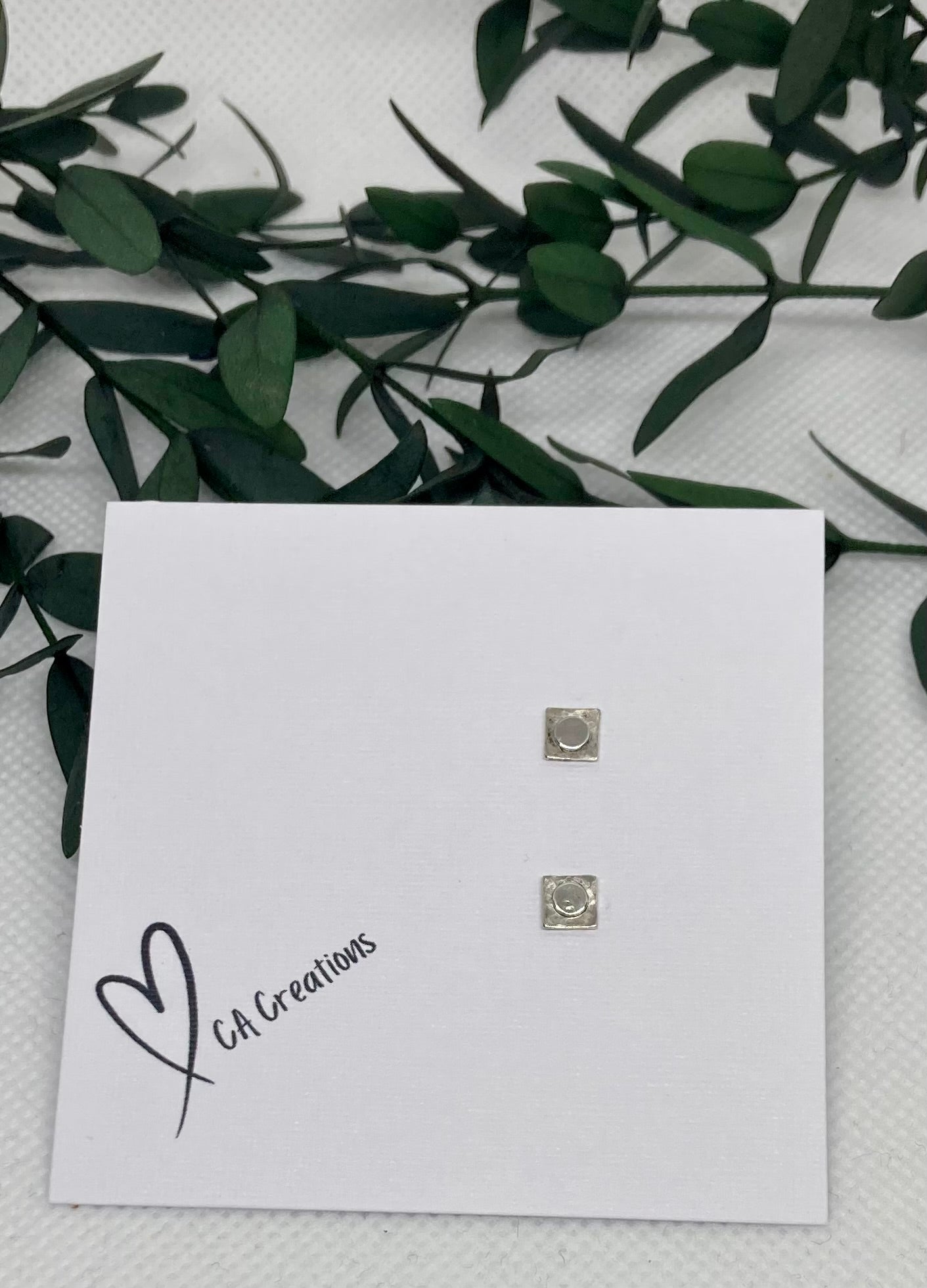 Tiny Silver Studs - Square/Rounds