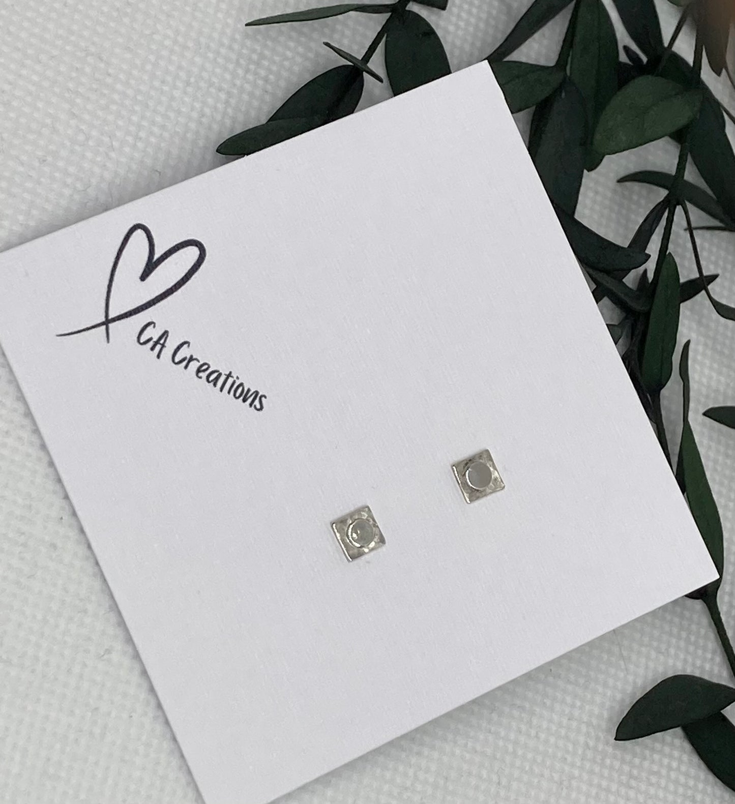 Tiny Silver Studs - Square/Rounds