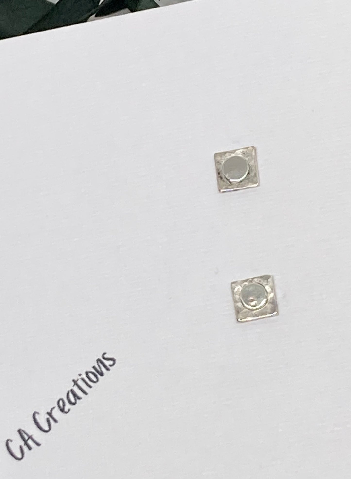 Tiny Silver Studs - Square/Rounds