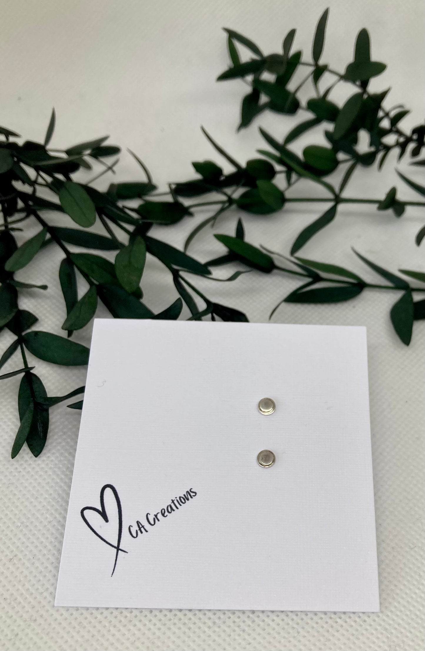 Tiny Silver Studs - Circle