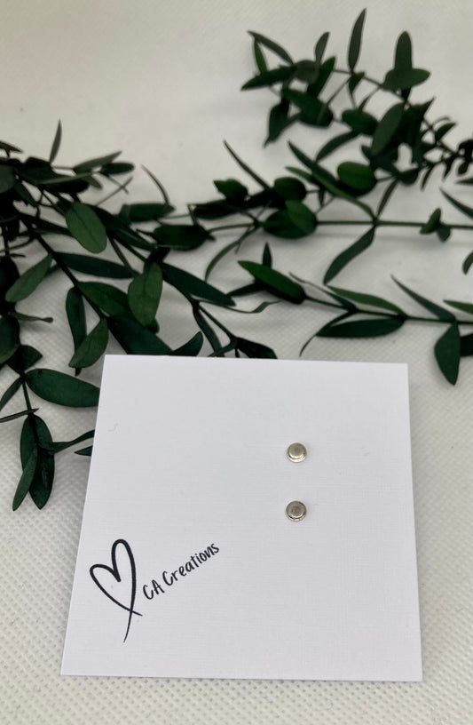 Tiny Silver Studs - Circle