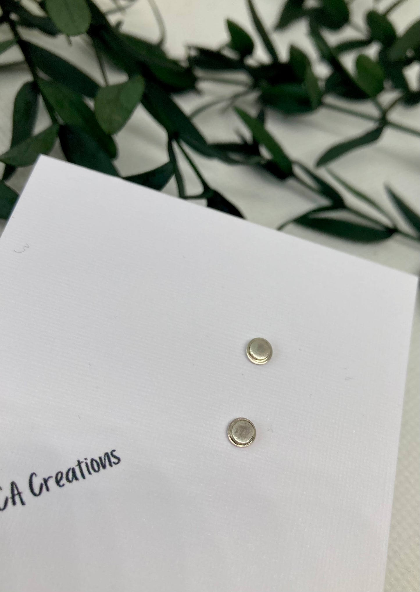 Tiny Silver Studs - Circle