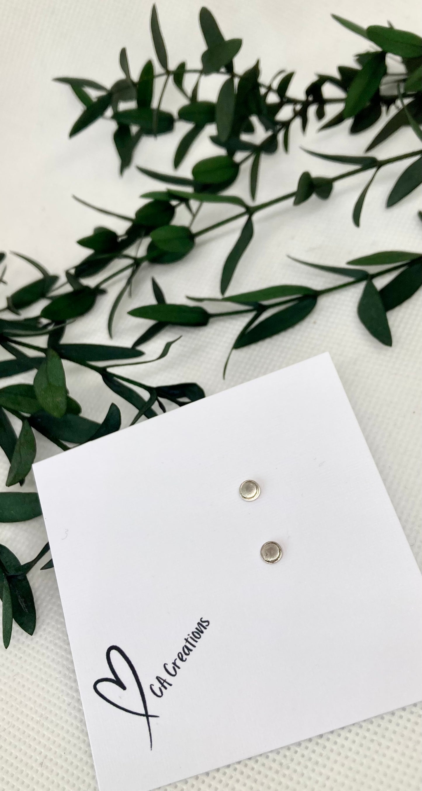 Tiny Silver Studs - Circle