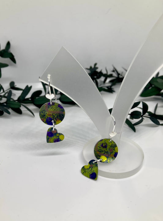 Aluminium Heart Earrings