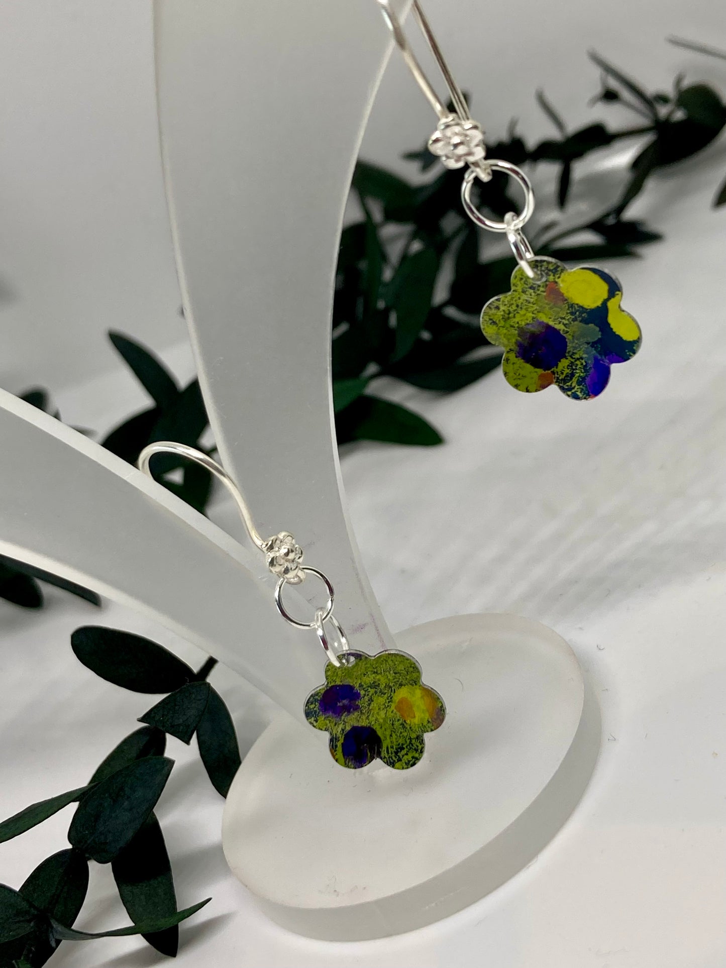 Aluminium Flower Earrings