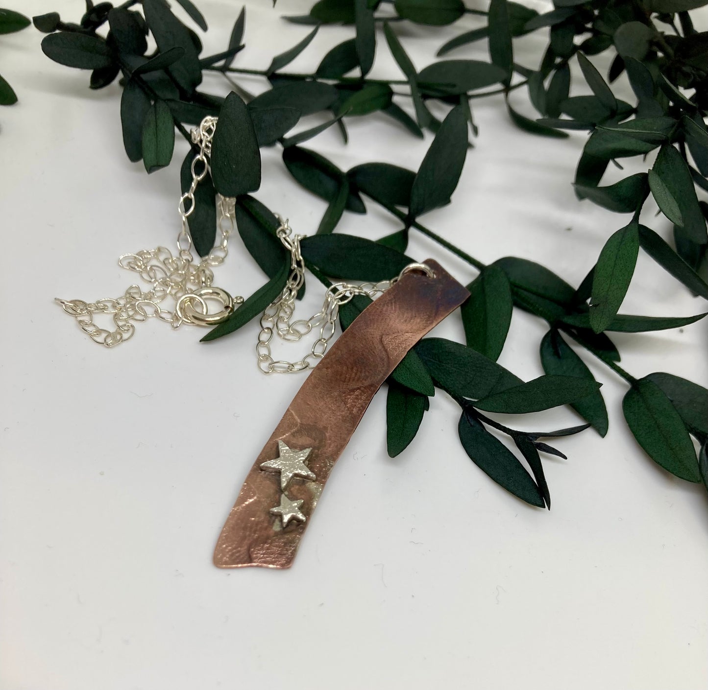 Copper & Silver Star Pendant