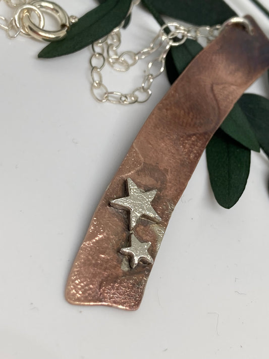 Copper & Silver Star Pendant