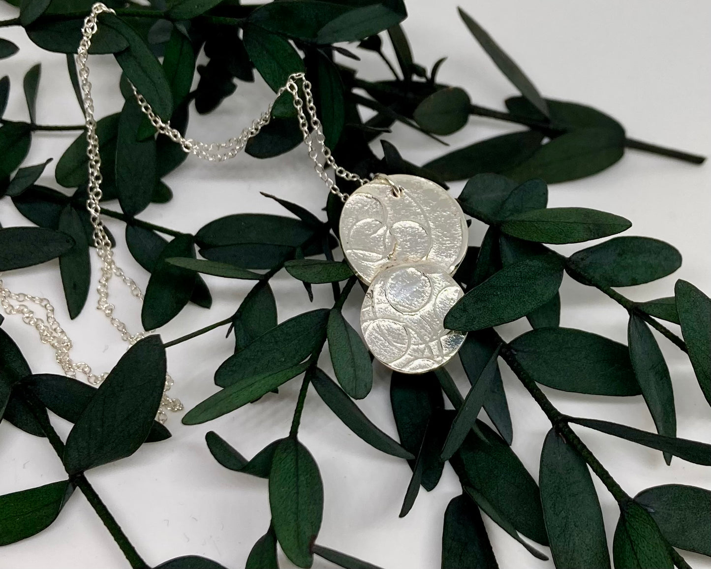 Fine Silver Circle Pendant