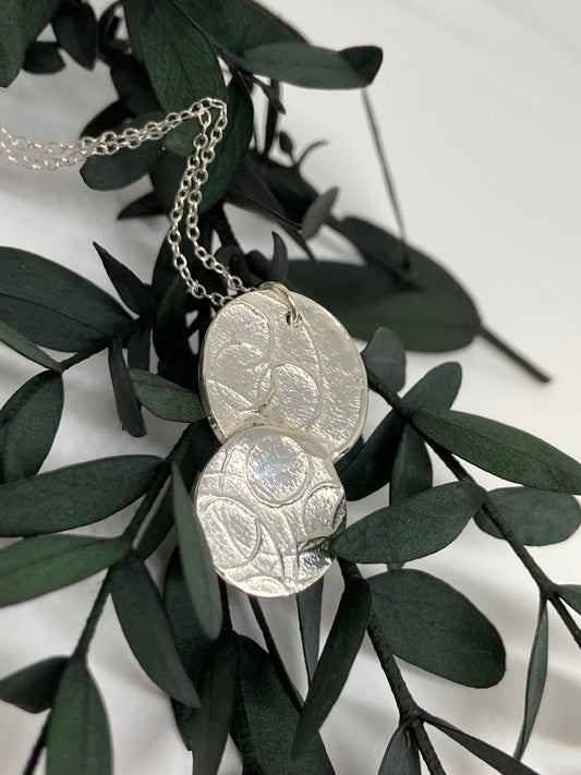 Fine Silver Circle Pendant