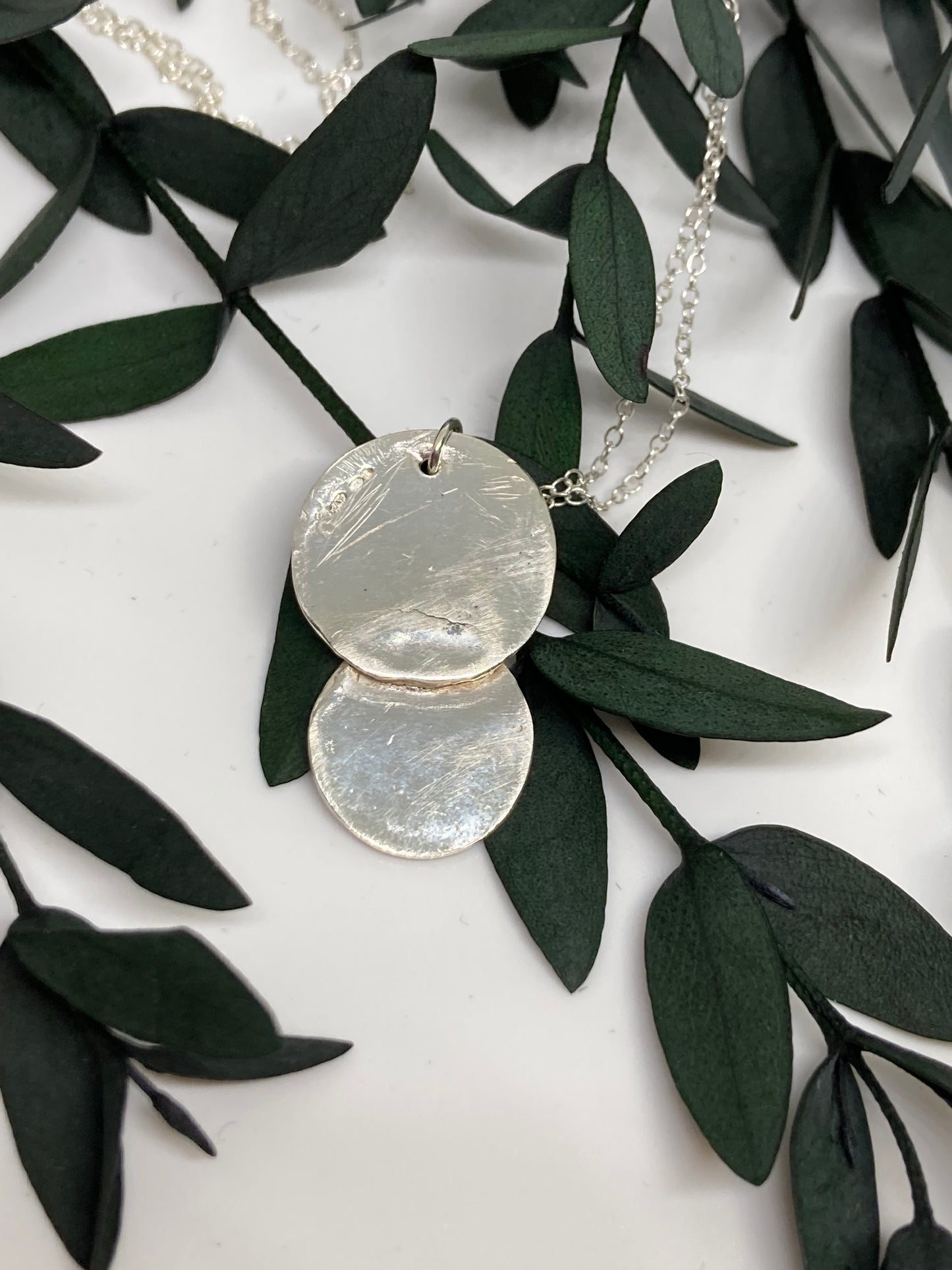 Fine Silver Circle Pendant