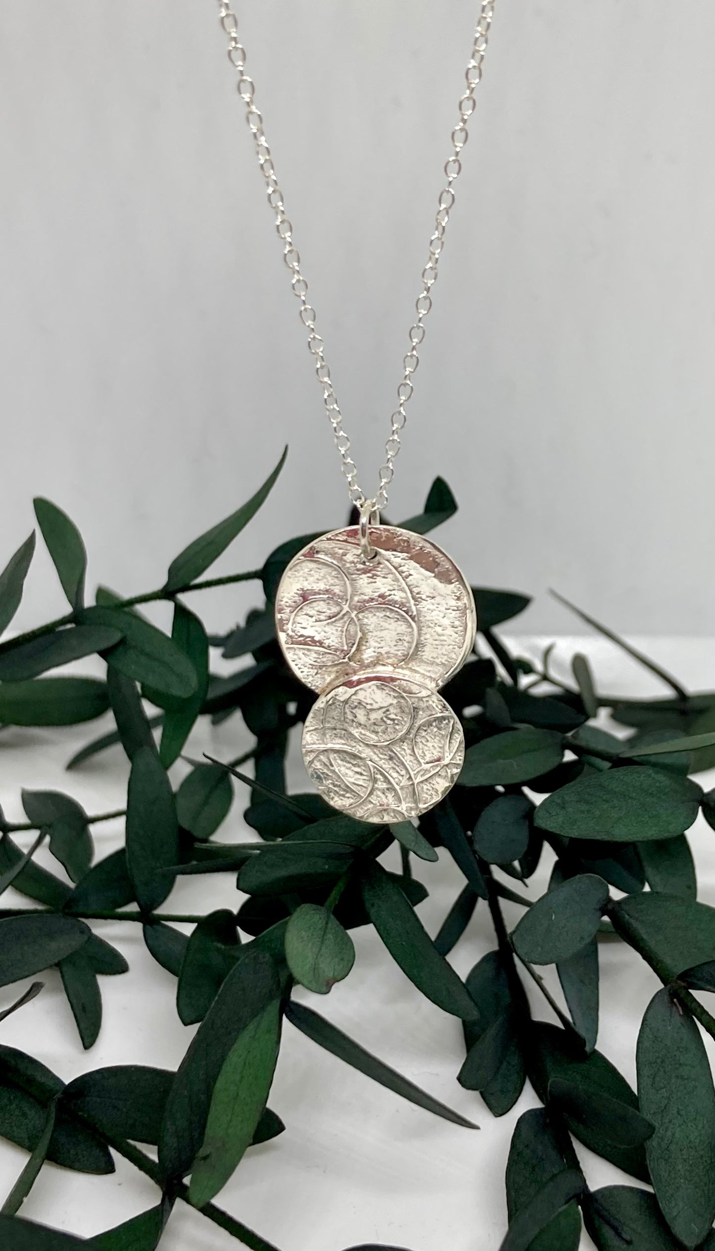 Fine Silver Circle Pendant