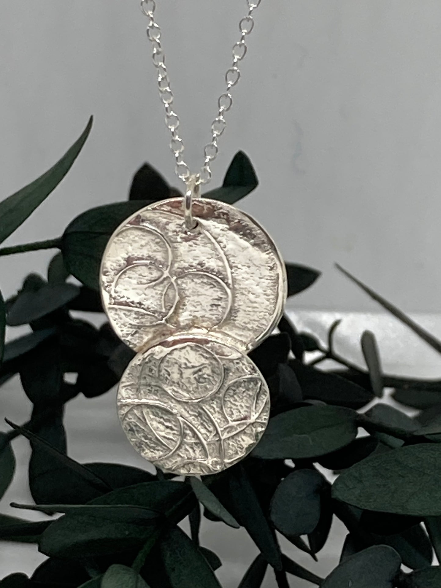 Fine Silver Circle Pendant