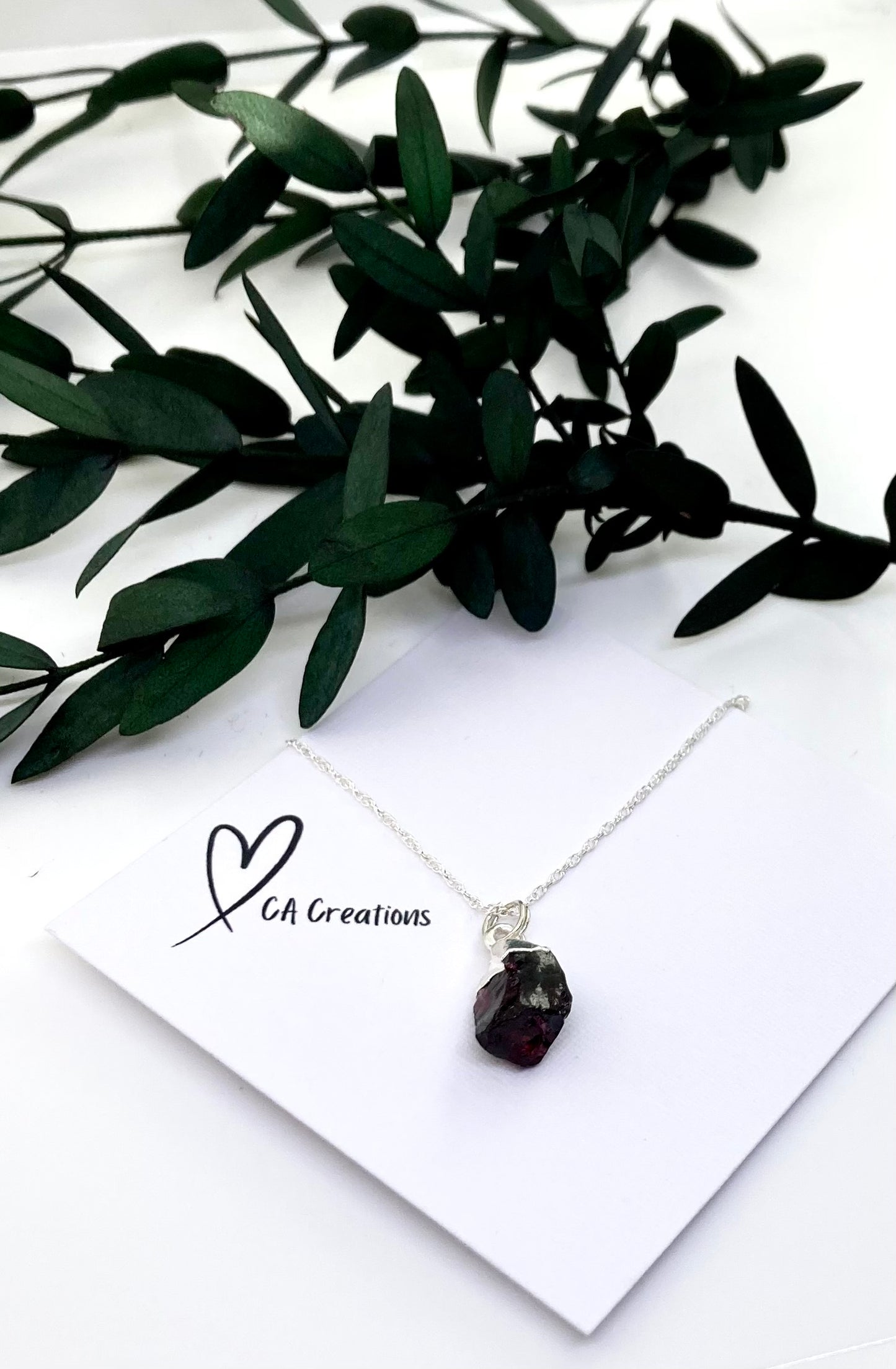 Garnet - Raw Crystal Necklace