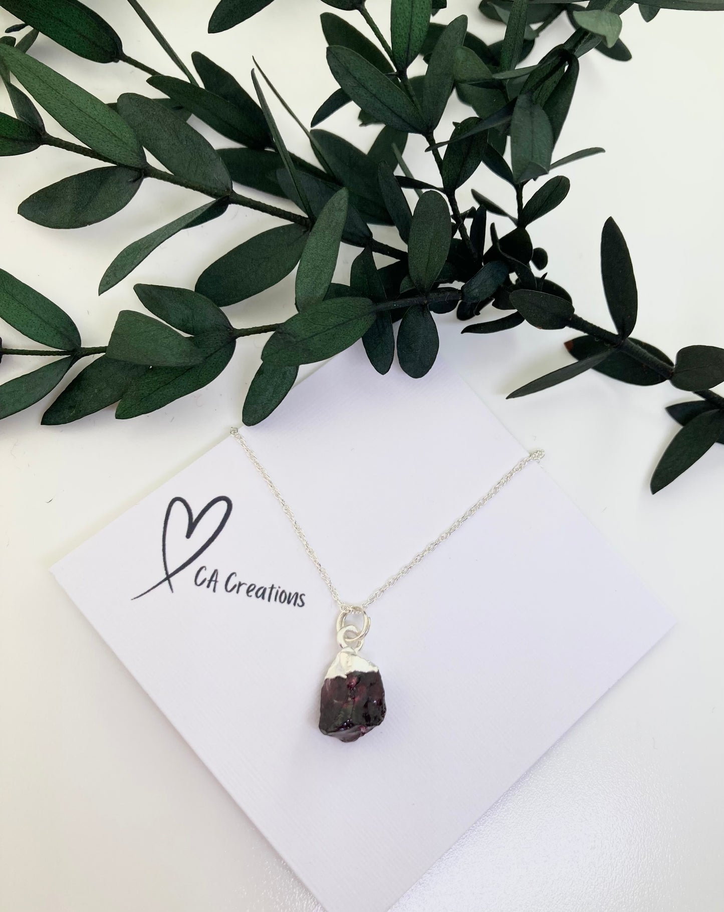 Garnet - Raw Crystal Necklace