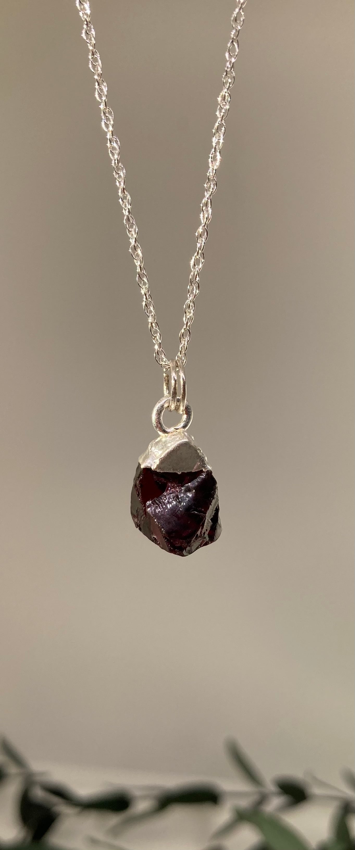 Garnet - Raw Crystal Necklace