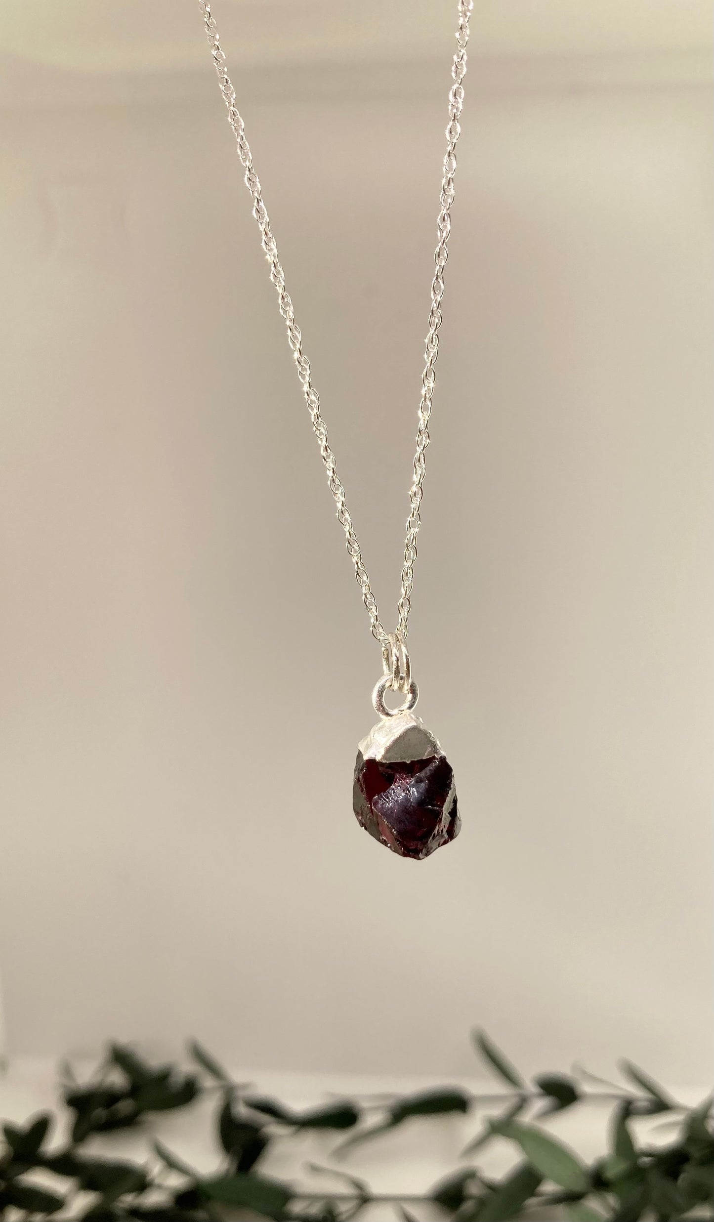 Garnet - Raw Crystal Necklace