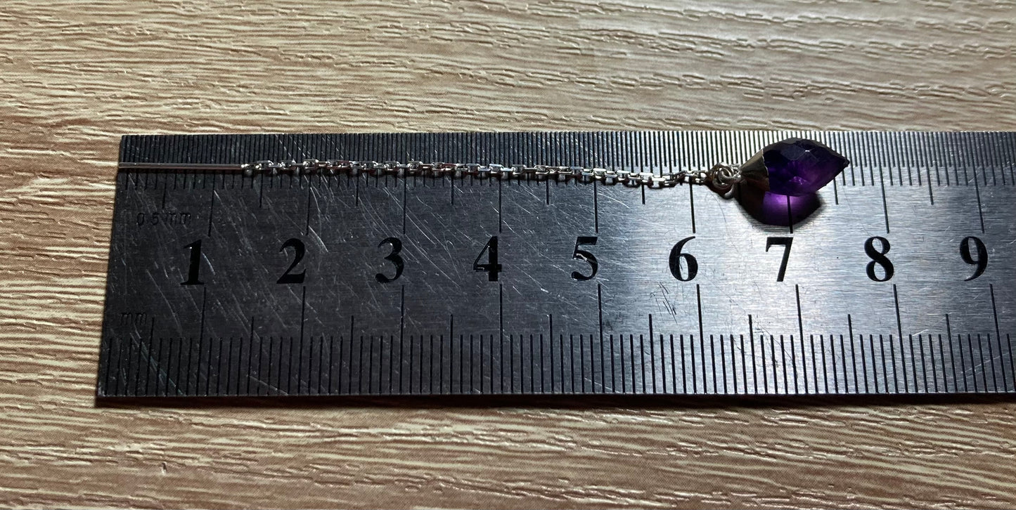 Classics - Amethyst Marquis Charm Threader Earrings