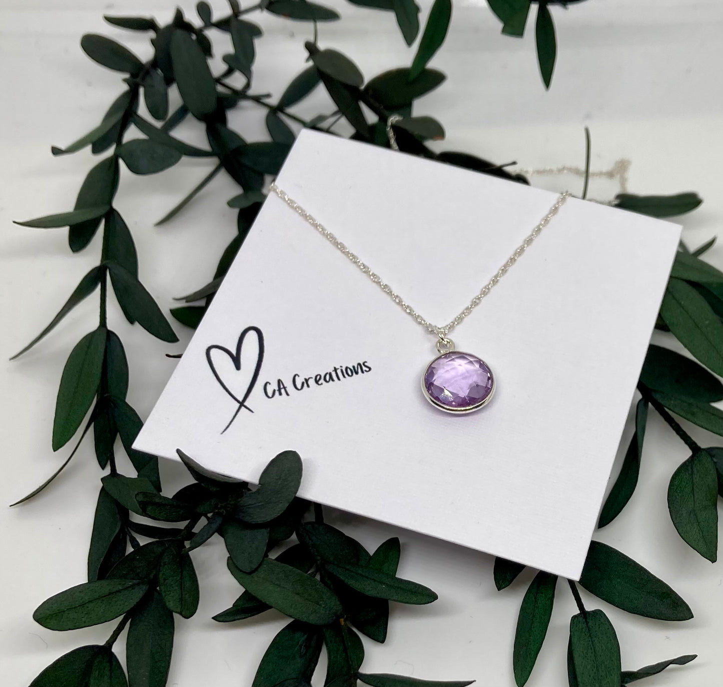 Classics - Pink Amethyst Round Charm Necklace