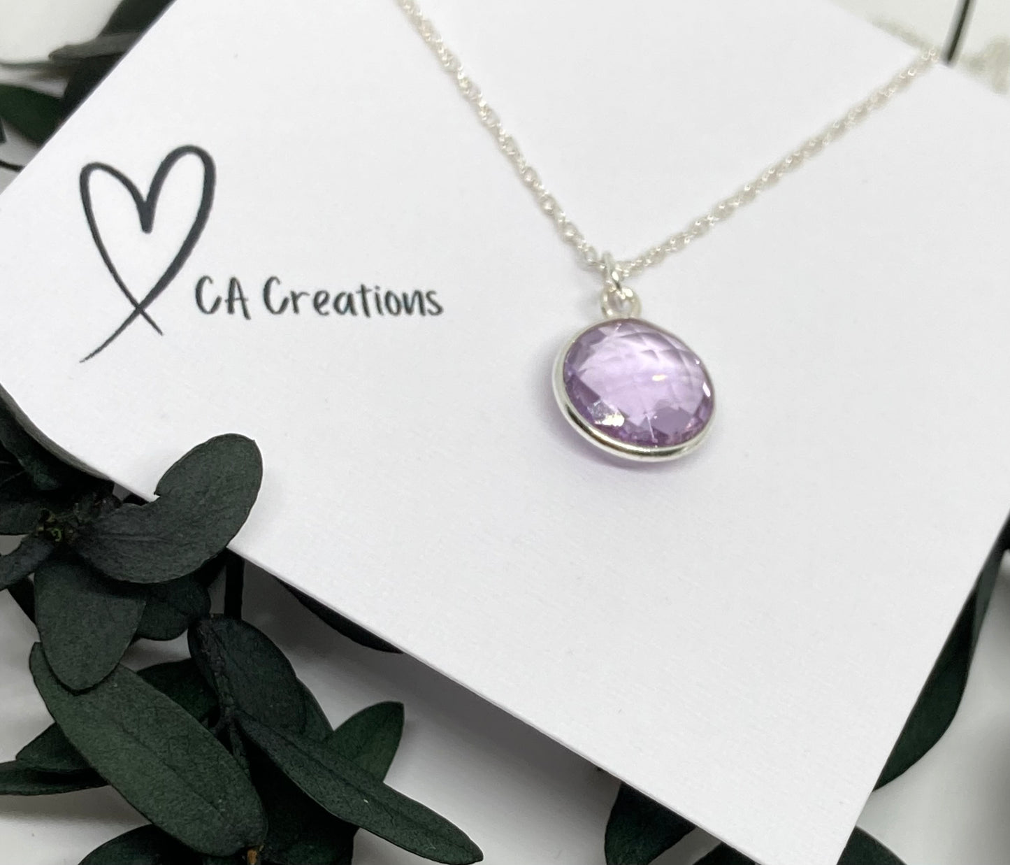 Classics - Pink Amethyst Round Charm Necklace