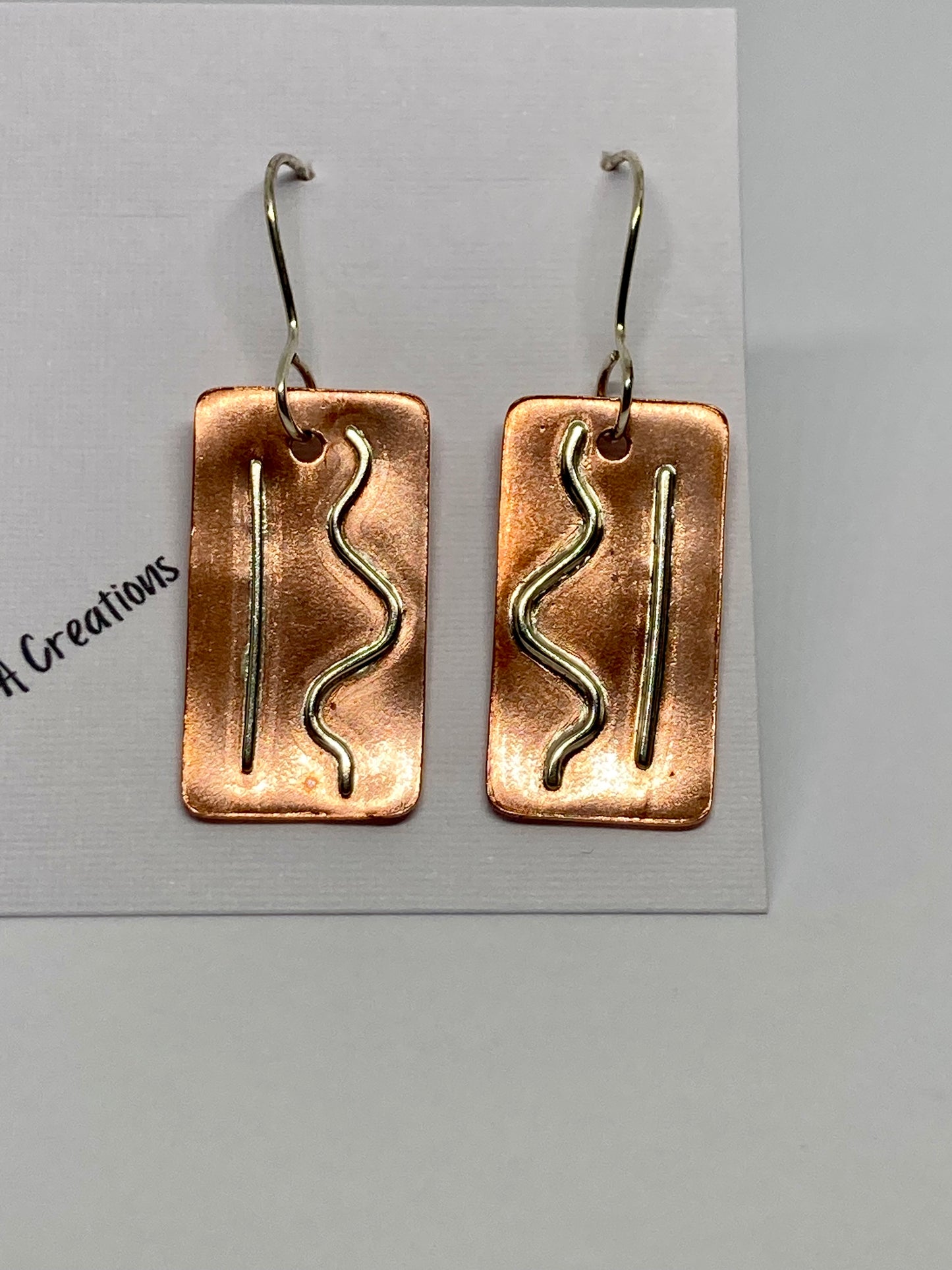 CA Creations - Copper and Silver Earrings