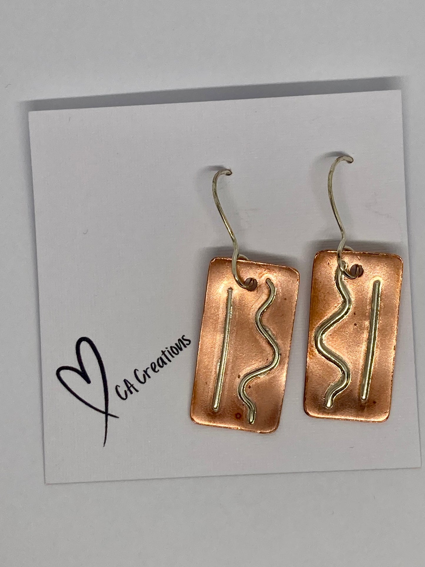 CA Creations - Copper and Silver Earrings