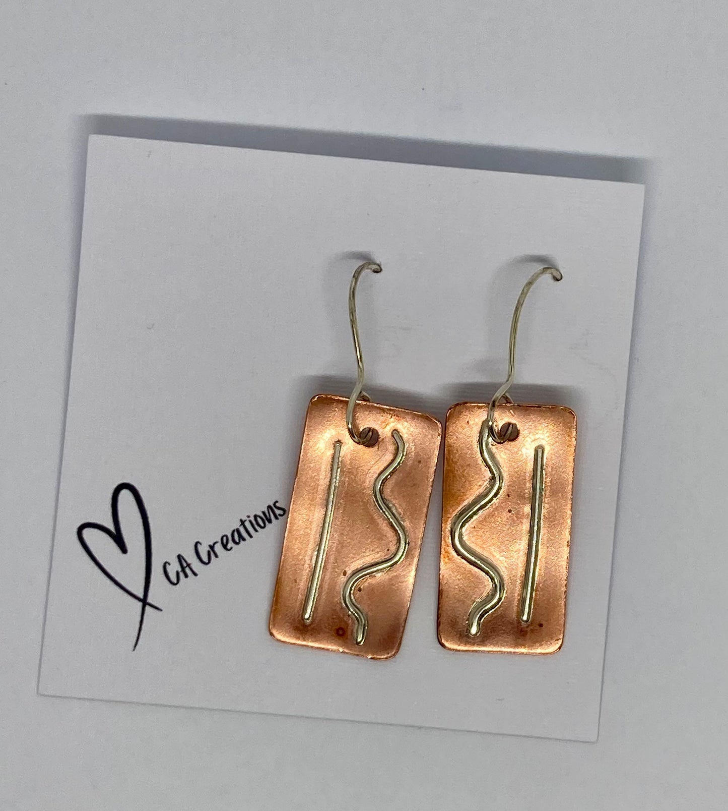 CA Creations - Copper and Silver Earrings
