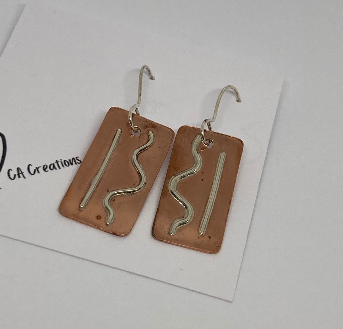 CA Creations - Copper and Silver Earrings