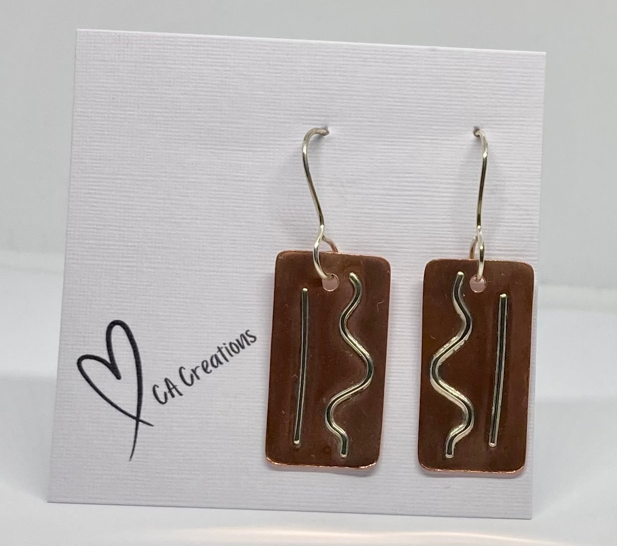 CA Creations - Copper and Silver Earrings
